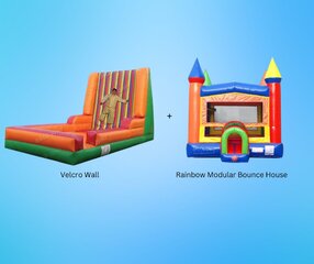 Velcro Wall & Rainbow Modular Bounce House Package