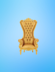 Gold Queen Throne Chair