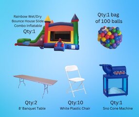 Rainbow Wet/Dry Bounce House Package