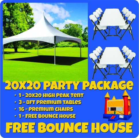 20x20 Party Package - FREE BOUNCE HOUSE