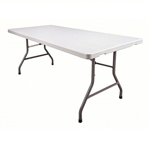 Premium White Plastic Folding Table 6'