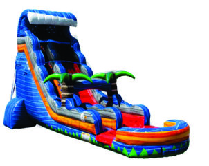 Tropical Thrills Await: Conquer Waves on Our 22-Foot Tall Fireblast Tsunami Water Slide!