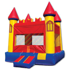 Royal Red Delight: Experience the Magic with Our Castle Bounce House!