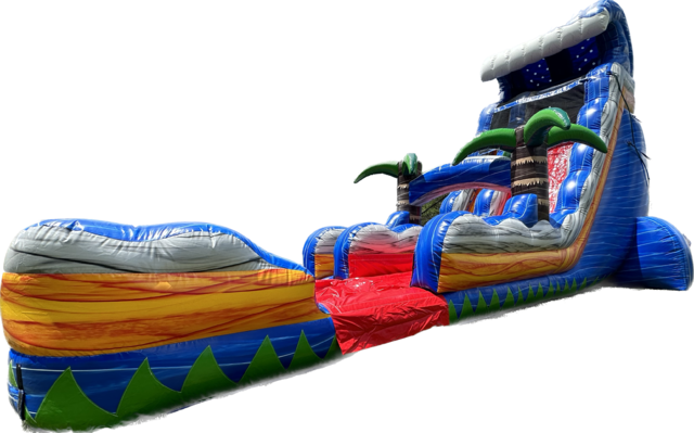 22 Foot Tropical Fireblast Tsunami Water Slide