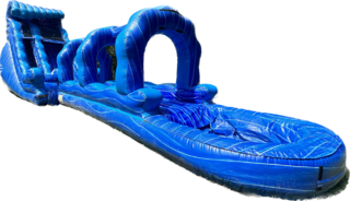 18 Foot Blue Marble Slide and Slip n Slide