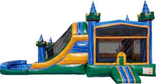 Marble All Around Bounce House/Slide Combo (Wet or Dry)