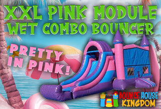 Pink Module Combo Bouncer-WET XXL: 15x34 WET Adventure