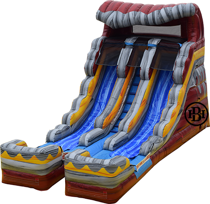 Volcano Splash 16' Dual Lane Water Slide