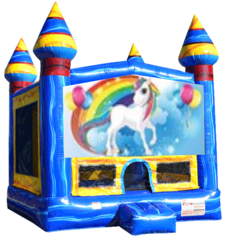Unicorn Blue Castle 