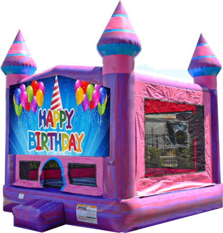 Happy Birthday Pink Castle 13x13 Fun House