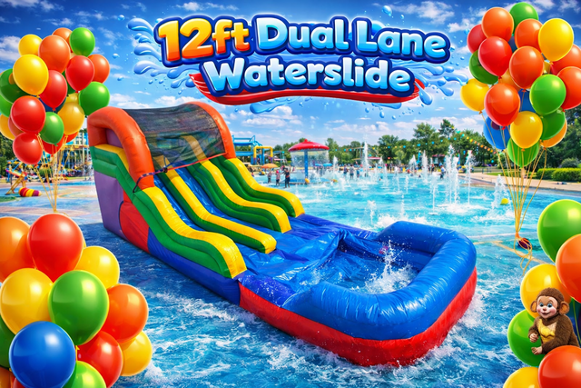 12ft Dual Lane Waterslide 