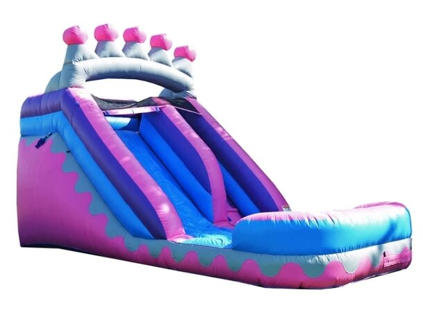 Girls Princess Water Slide with Pool