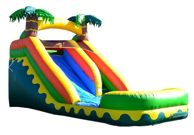 15 ft Tropical Slide With Pool