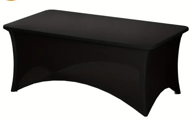 6 ft table and Black Cover 