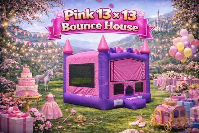 Pink 13 x 13 Bounce House