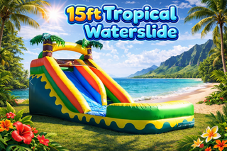 15 ft Tropical Slide With Pool