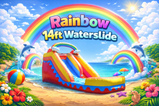 14 ft  Water Slide with Rainbow