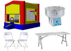 Fun House 13x13 Deal with Cotton Candy Machine 16 Chairs and 2 Tables