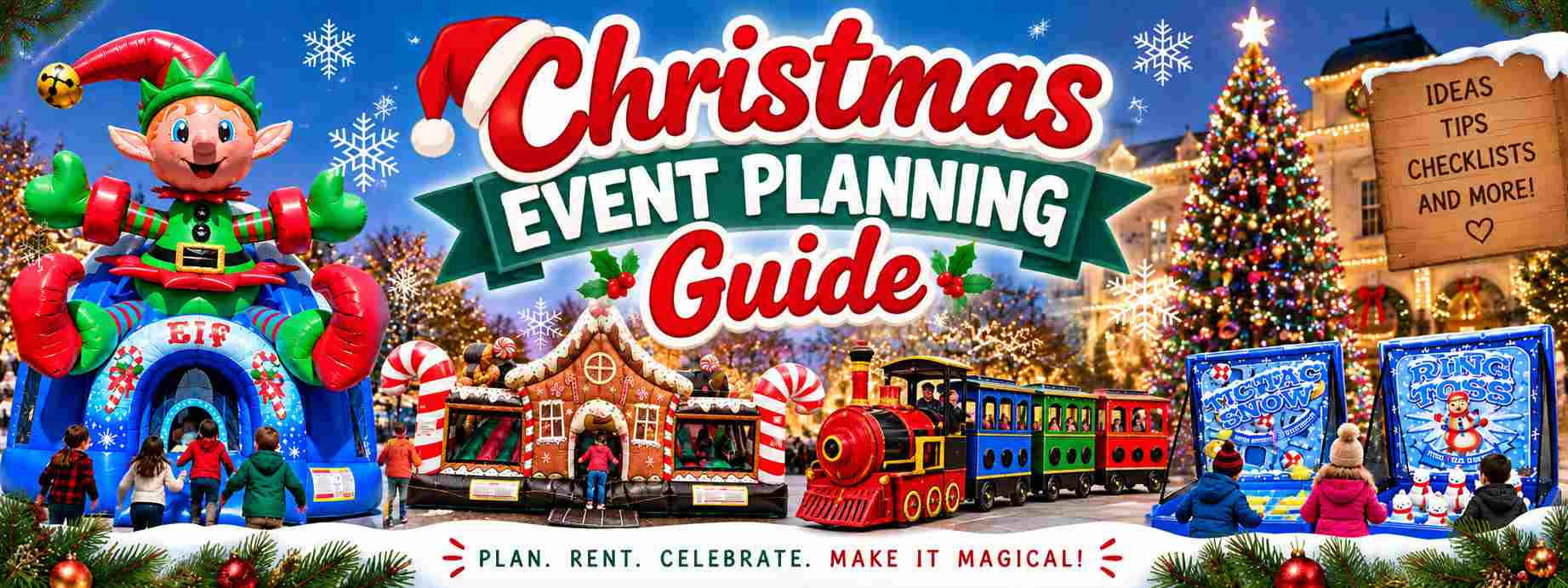 Holiday and Christmas event planning guide from Bouncey House Rentals Sacramento