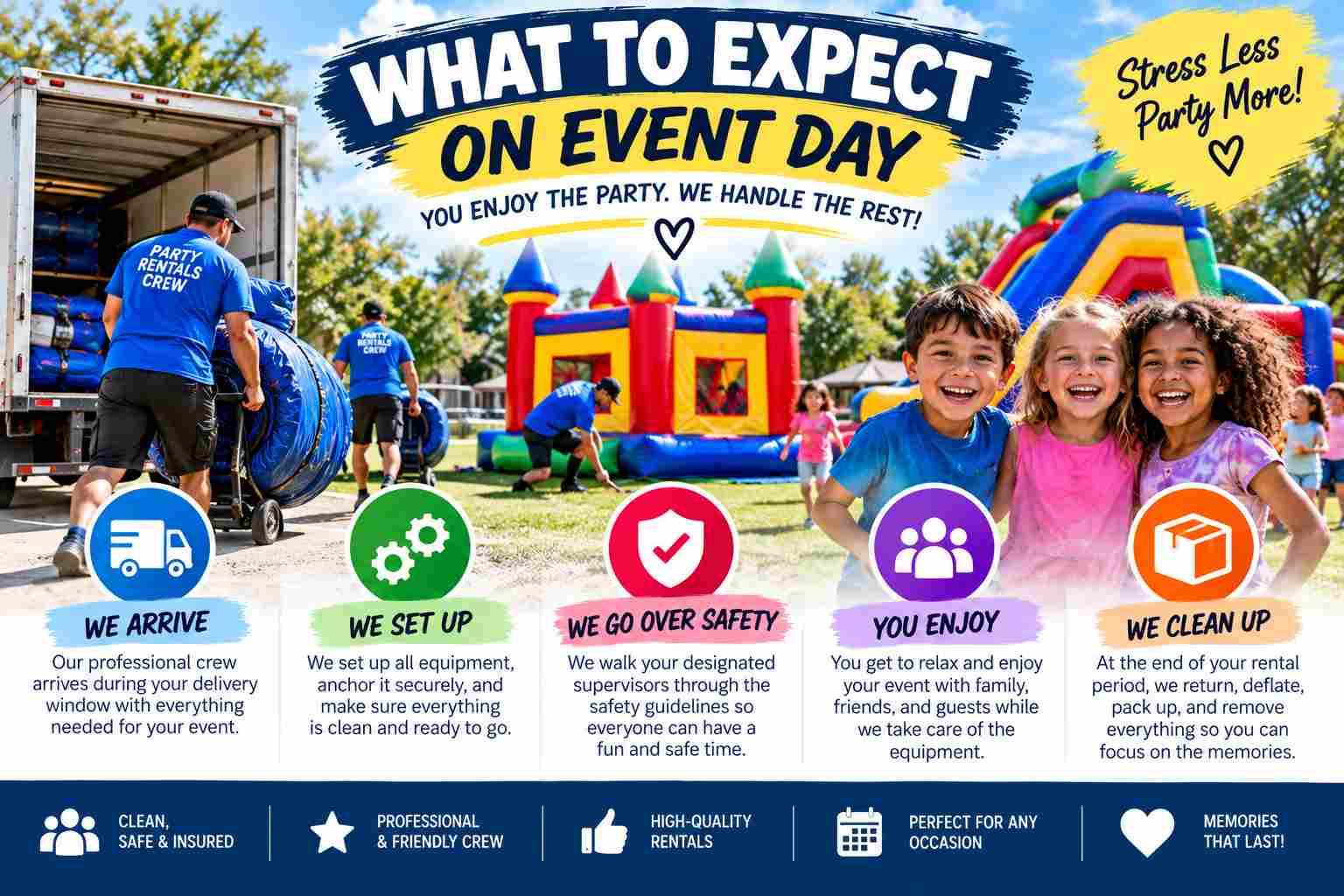 What to expect on event day from Bouncey House Rentals Sacramento