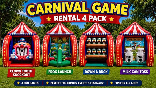 4 Pack Carnival Game Rental Package