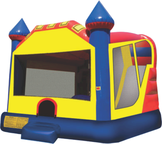 Castle Water Slide Bounce House Combo with a Basketball Hoop