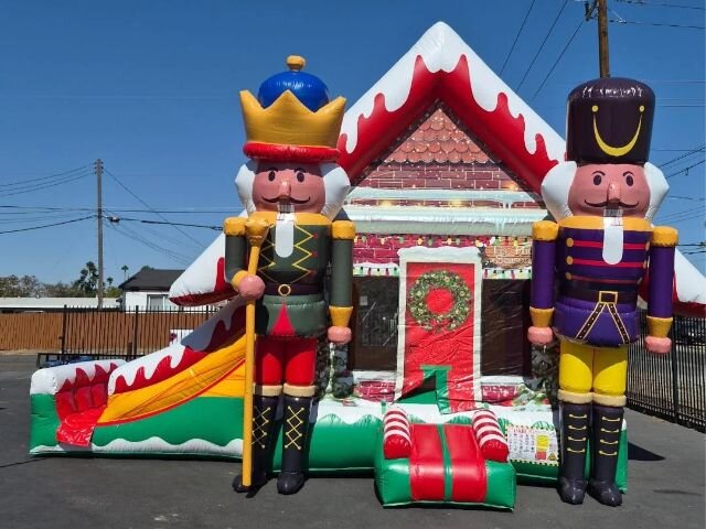 Nutcracker Christmas Bounce House with Slide