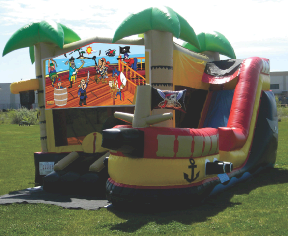 Pirate Ship Water Slide Bounce House Adventure