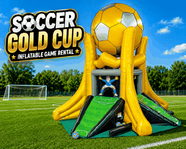 Soccer Gold Cup Inflatable Game Rental
