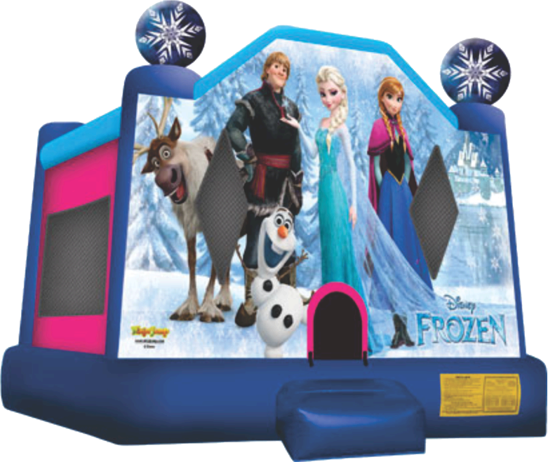 Frozen themed bounce house rental in Sacramento