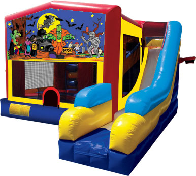 Halloween bounce house slide combo rental in Sacramento