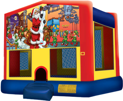 Santa Claus Christmas bounce house rental in Sacramento