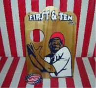 First and Ten Football Toss Carnival Game