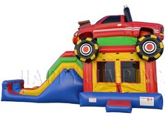 Monster Truck Slide Bounce House Combo