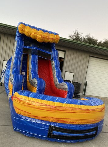 Tallest Water Slide in Georgia  27ft Tropical Tsunami Fireblast