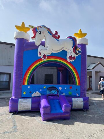 XL 3D unicorn bounce house 