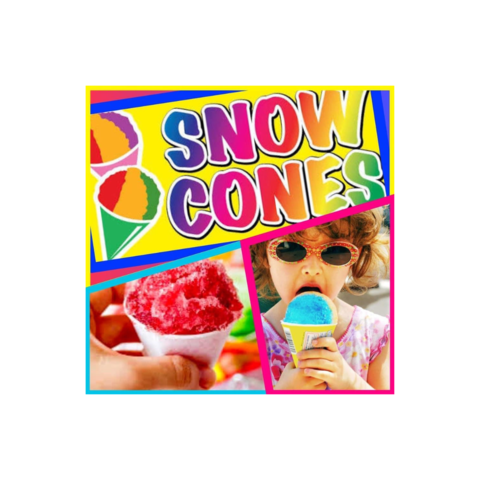 Snow cone machine with supplies 