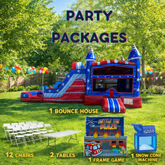 Stars and stripes dual lane party package 