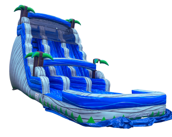 Blue Tiki Double Lane Water Slide