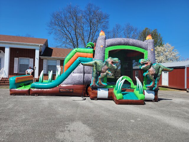 T-Rex Dinosaur Bounce House Slide Combo