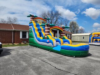 20ft Tiki Plunge Waterslide with shallow pool
