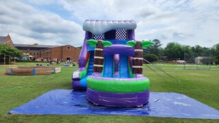 16 ft Dual lane Purple Plummet Waterslide