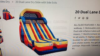20 ft Dual lane Custom Dry Slide