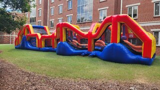 65 FT Zig Zag Obstacle with warped wall Ninja slide