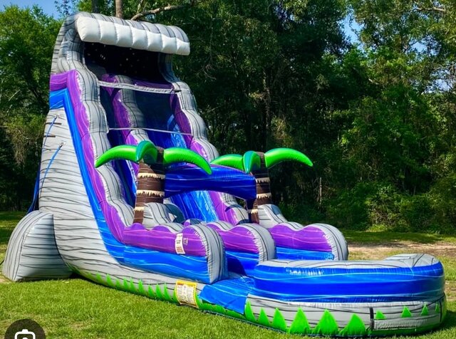 22FT BOULDER CRUSH WATER SLIDE WITH POOL