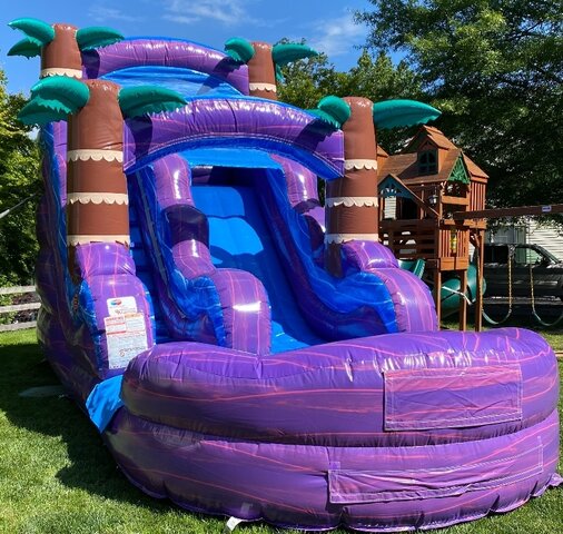 16ft PURPLE SPLASH WATERSLIDE