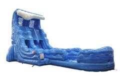 22ft ocean wave splash double lane water slide