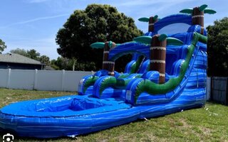 18FT TROPICAL BLUE  WATER SLIDE