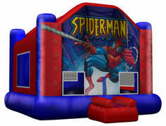 A spiderman bounce house