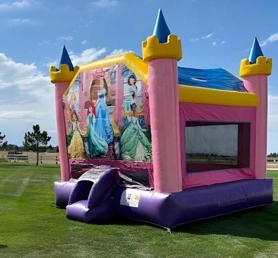 Princess castle bounce house rental by Big Sky Bounce